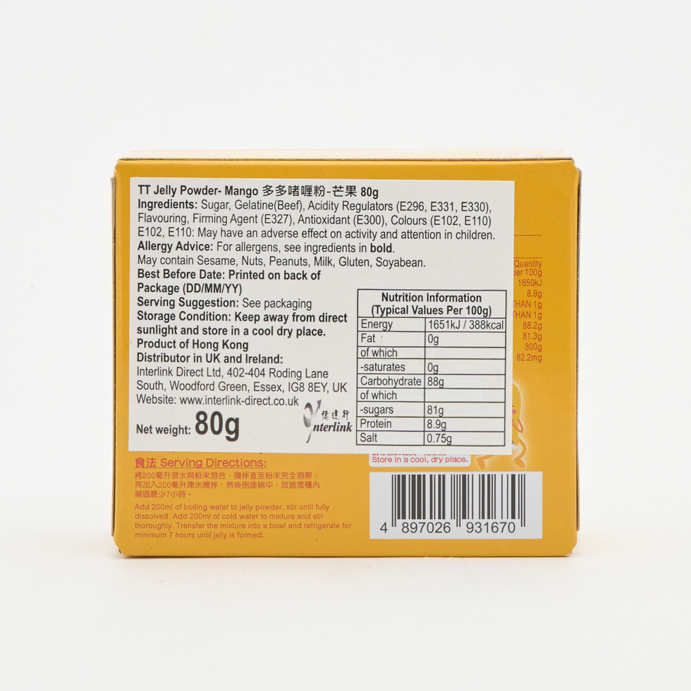 Torto Mango Flavour Jelly Powder 80g
