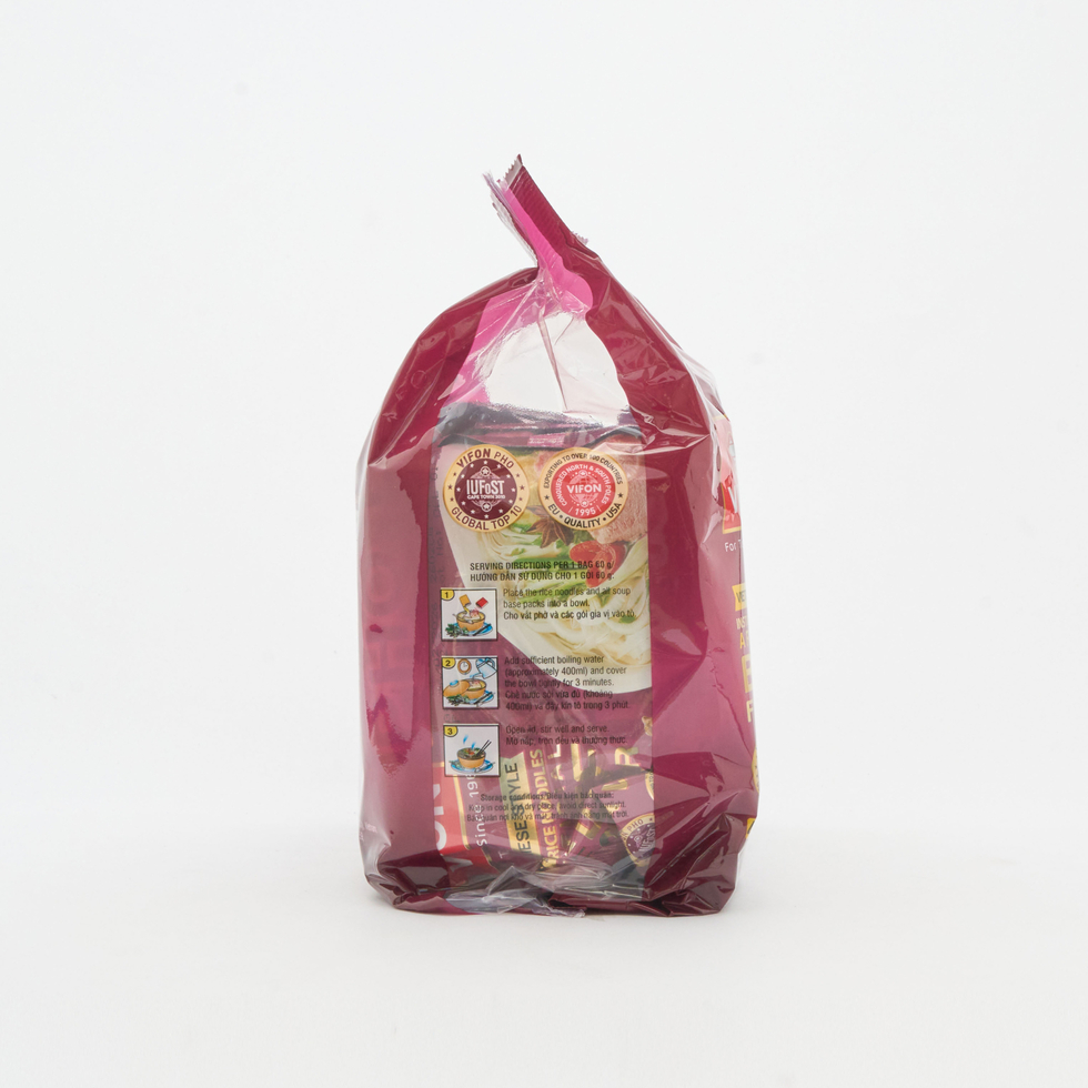 Vifon Pho Bo Beef Flavour Instant Rice Noodles 4x60g