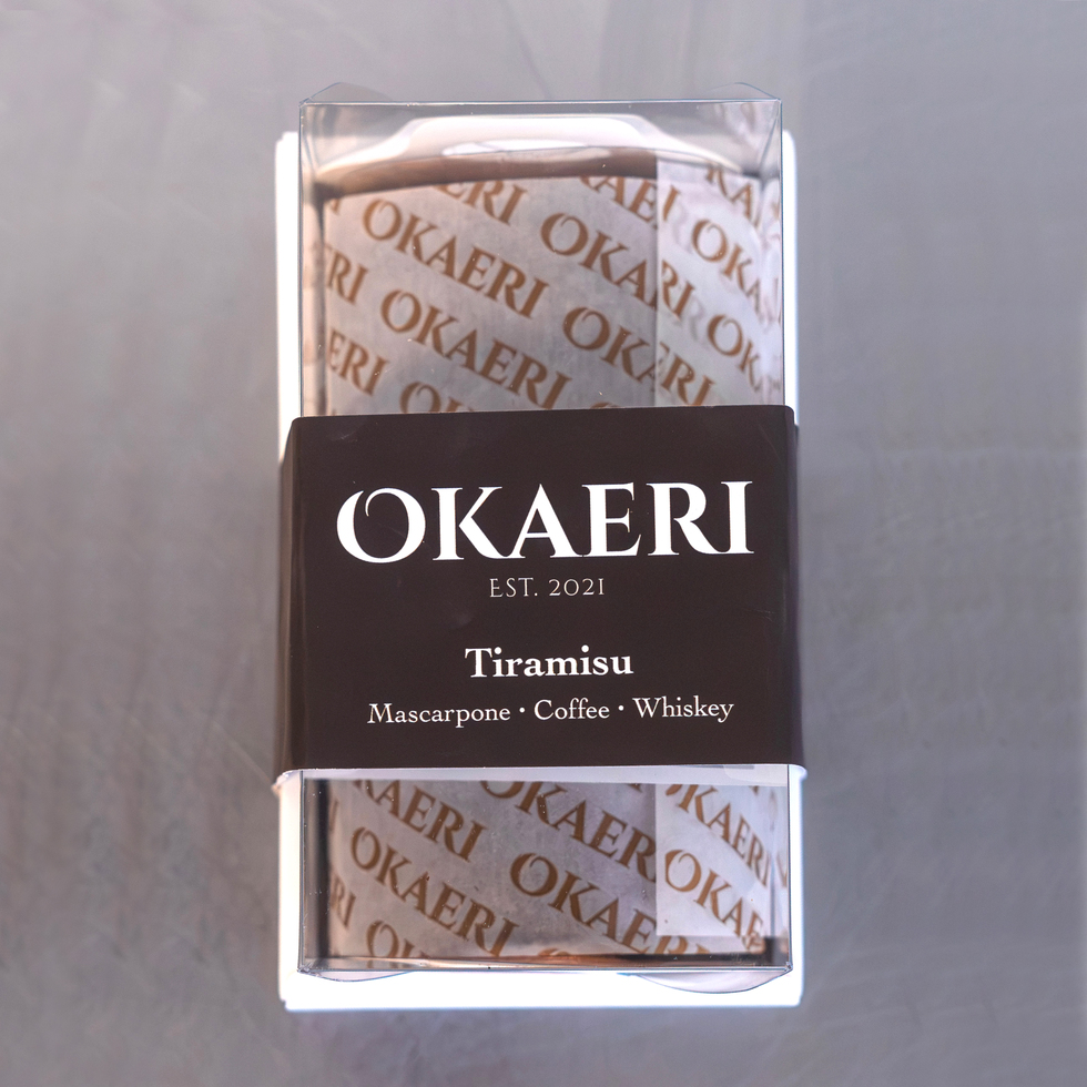 Okaeri Tiramisu Roll with Whiskey 800g Serves 6