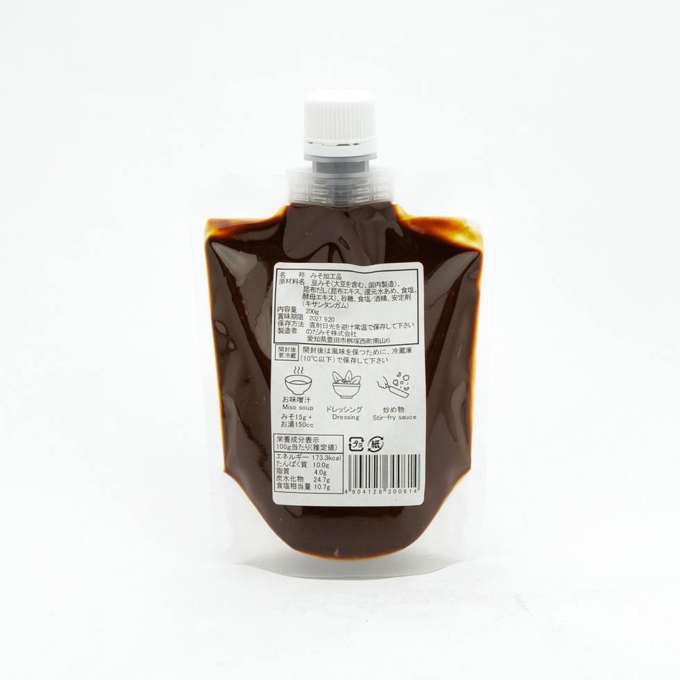 Noda Miso Kombu Dashi Mame Miso Wooden Barrel Aged Soybean Miso 200g
