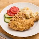 Fried Chicken Leg with Potato Salad