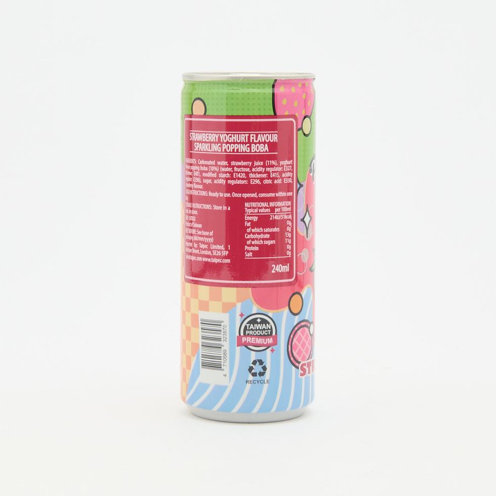Bubblephil いちごヨーグルト風味 スパークリング ポッピングボバ 240ml