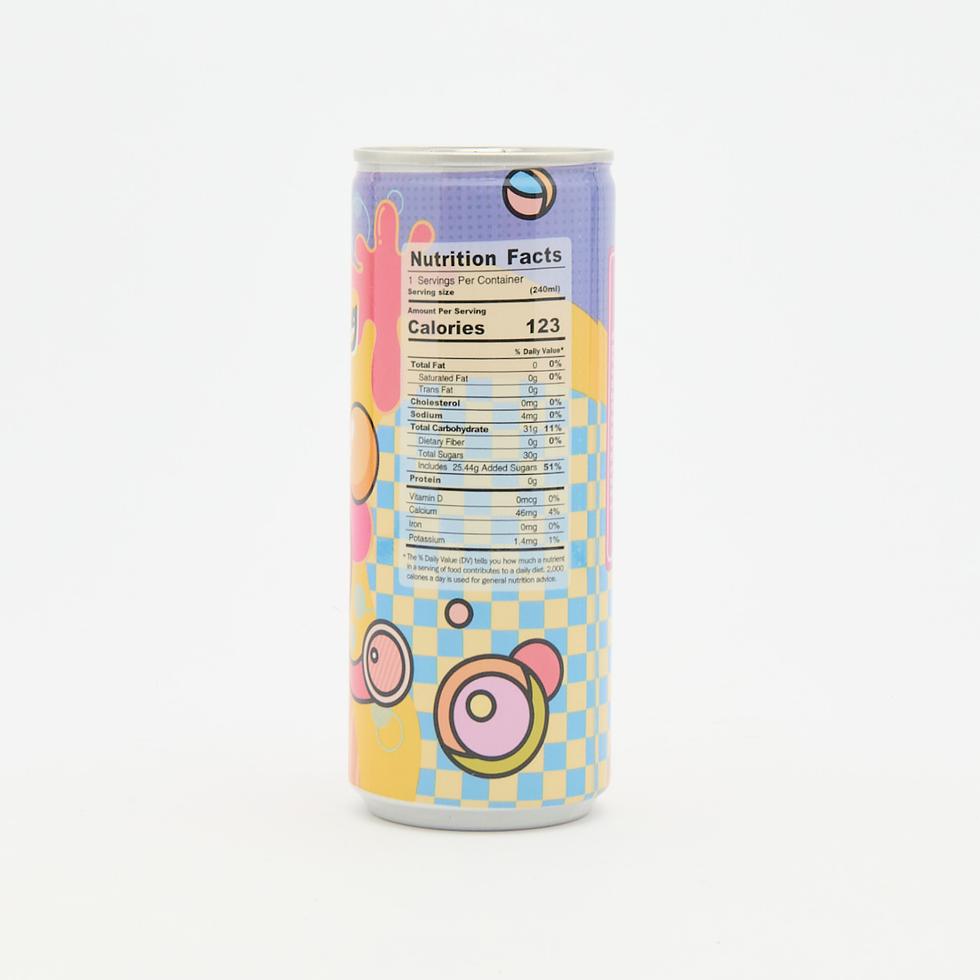 Bubblephil Peach Yoghurt Flavour Sparkling Popping Boba 240ml