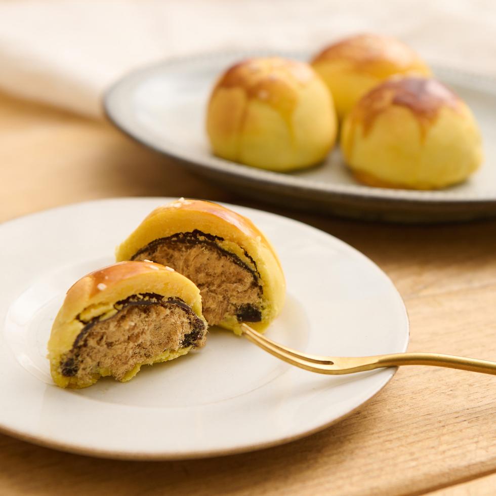 【1st Anniversary Exclusive】WASO x Manna Ceylon Black Tea Mochi Pork Floss Pastry 4pcs 