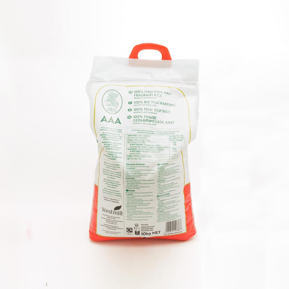 Green Dragon AAA Thai Hom Mali Fragrant Rice (Jasmine Rice) 10kg