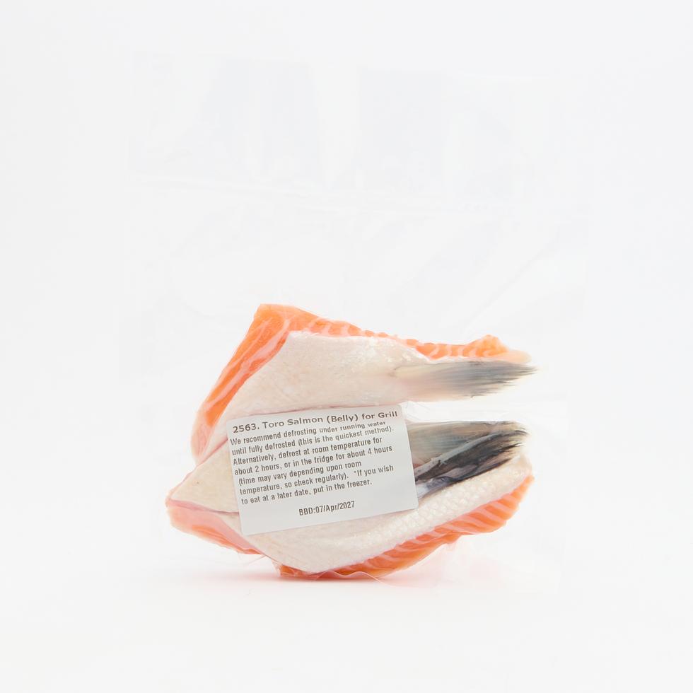 Toro Salmon (Belly) for Grill 3Pcs 180-200g Sashimi grade (the highest grade) by Nobu Sakaguchi (15 years at a Michelin star)