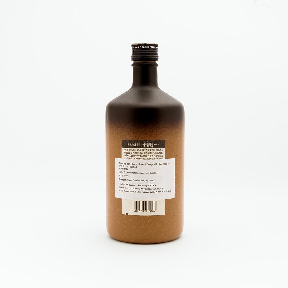 Takara Soba Shochu Juwari Zenryo Buckwheat Spirit 25% 720ml